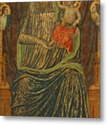 Madonna And Child With Five Angels Metal Print