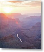 Majestic Sunset Over Grand Canyon, Arizona, Usa Metal Print