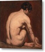 Male Nude From The Rear Metal Print