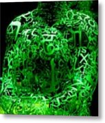 Man In Green Metal Print