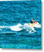 Man Jet Skiing Metal Print