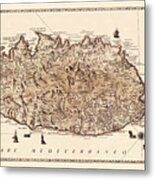 Map Of Corsica 1771 Metal Print