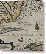 Map Of Sweden 1606 Metal Print