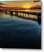 Maplehurst Dock At Sunset Metal Print