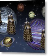 March Of The Daleks Metal Print