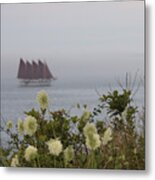 Margaret Todd Sailing On A Foggy Evening Metal Print