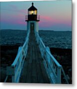 Marshall Point Lighthouse At Sunset Metal Print