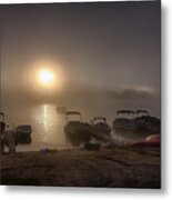 Mascoma Lake Foggy Morning Metal Print