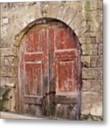 Matera Old Door Metal Print