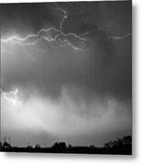 May Showers 2 In Bw - Lightning Thunderstorm 5-10-2011 Boulder C Metal Print