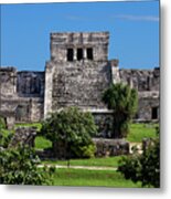 Mayan Temples At Tulum, Mexico Metal Print