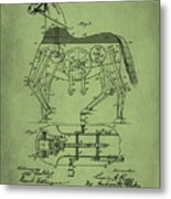 Mechanical Horse Patent Art Metal Print