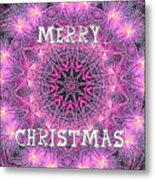 Merry Christmas Mandala By Kaye Menner Metal Print