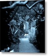 Midnight Wolf In The Cemetery Metal Print
