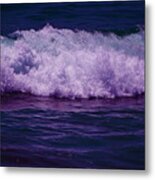 Midnight Ocean Wave In Ultra Violet Metal Print