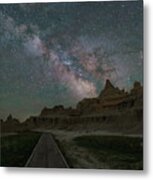 Milky Way Over Window Trail Metal Print