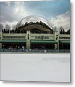 Millennium Park Ice Skating Rink Metal Print