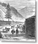 Mining Camp, 1860 Metal Print