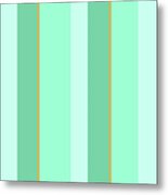 Green Stripe Pattern Metal Print