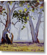 Misty Gums Metal Print