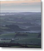 Misty Morning On Exmoor Metal Print