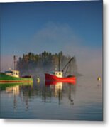 Misty Morning On Johnson Bay Metal Print