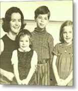 Mom, Sisters And I - Ca 1971 Metal Print
