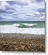 Montauk Shore Break Metal Print