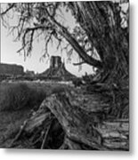 Monument Valley Looking Through The Tree 2 Metal Print