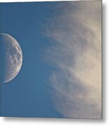 Moon And Clouds Metal Print