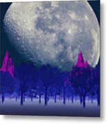 Moon Forest Metal Print
