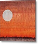 Moon Over Mojave Metal Print