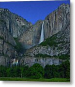 Moonbow Yosemite Falls Metal Print