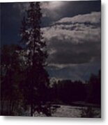 Moonlight On The River Metal Print