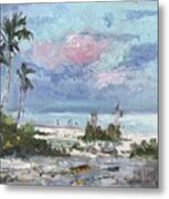 Moonrise Sanibel Metal Print