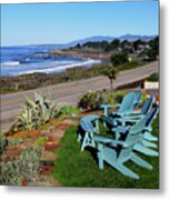Moonstone Beach Seat With A View Metal Print