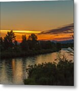 Morning Color Over The Payette River Metal Print