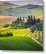 Morning In Tuscany Metal Print