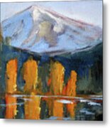Morning Light Mountain Landscape Painting Metal Print