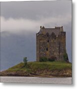 Morning Mist Castle Stalker Metal Print