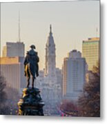 Morning On The Parkway - Philadelphia Metal Print