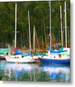 Morro Bay Sail Boats Metal Print