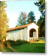 Mosby Creek Covered Bridge Metal Print