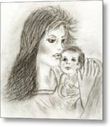 Mother And Child Metal Print