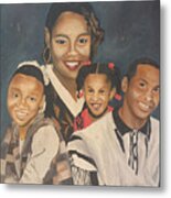 Mother And Children Metal Print