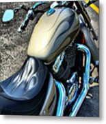 Motorcycle Shadow Sabre 2 Metal Print