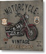Motorcycle Speedway-a Metal Print