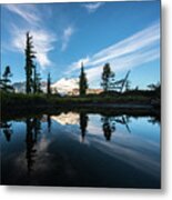 Mount Baker Cloudscape Reflection Metal Print