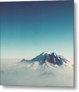 An Aerial View Of Mount Rainier Metal Print