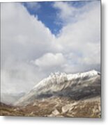 Mountain Clouds And Sun Metal Print